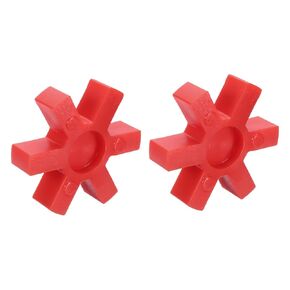 uxcell 2pcs L150 Jaw Coupling Insert, Urethane Flexible Solid Type Jaw Coupling Center Insert for L Jaw Coupling L-Jaw Coupler Set, Red