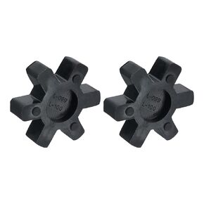 uxcell 2pcs L099/L100 Jaw Coupling Insert, Flexible Solid Type NBR Rubber Jaw Coupling Center Inserts for L Jaw Coupling L-Jaw Coupler Set, Black
