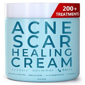 Acne Scar Healing Cream, 2 fl oz, Acne Scar Treatment for Face, Stretch Marks, Body Scars, Acne Scar Removal Cream for Body, Acne Scar Remover for Cuts and Burns, For All Skin Types, 200+ Uses