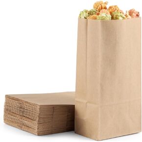 40PCS Small Paper Bag 4LB Lunch Bags for Packaging Favor Treat Party Christmas Wedding