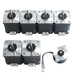 FYSETC 3D Printer Voron2.4 R2 Pro Stepper Motor Kit - 6pcs 42-48 Small Motor - 1PC 36mm Extruder Round Pancake Motor: Nema 17 Stepping Motor with Connecting Cables Nema 14 36-20 with Integrated Cable