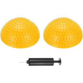 PATIKIL Half Spiky Domes Balance Pods Balance Trainer Dots with Hand Pump for Core Body Balancing