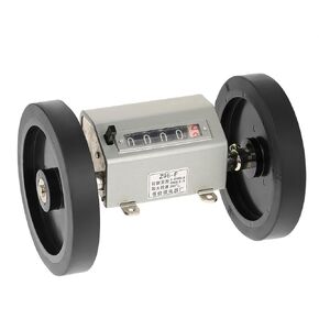 Length Counter, 1 Pack 5 Digits 0-9999.9 Mechanical Length Counter Max Speed 350RPM Grey Reset with Rolling Wheel for Record of Weaving, Plastic Film, Leather, etc