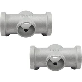 1-1/4" Pipe Fitting Connections, TTZEZE 2PCS Unthreaded Aluminium Alloy Pipe Elbow/Tee for Steampunk Vintage DIY Pipe Decor Project,Shelf Bracket,Plumbing Pipe,Decor Furniture,Shelving Decoration