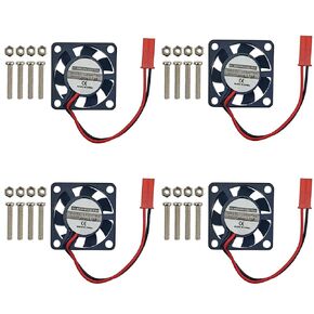 3007 Cooler Fan 30x30x7mm Heatsink Brushless Cooling External Fan 3.3V 5V Compatible Raspberry Pi 4 3B+ 3B 2B B+ (4 Pack, JST Connector)