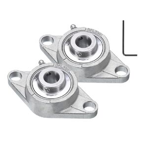 uxcell 2 Pcs SUCFL202-10 Pillow Block Bearings 5/8 inch Bore Self Alignment, Solid Cast Iron Base Mounted Chrome Steel Bearings