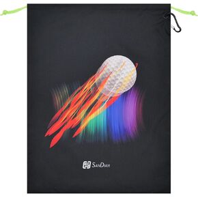 SANDIAN, Waterproof Pouch for Traveling Packing Organizer Storage, Drawstring Rope Closures, Sublimation Dye Prints, PU Coatings, All Weatherproof, Large Capacity Size Pouches for Golfers [GOLF BALL]