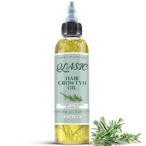 Hair Oil for All Hair Types, Infused with Rosemary Oil, Castor Oil & Black Seed Oil - Stimulating Hair Growth, Seals in Moisture, Soothes Irritated Scalp (4.17 Fl Oz (Pack of 1))
