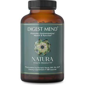 Natura Health Products Digest Mend Supplement - Encourages Healthy gastric microboime* - Featuring Deglycyrrhizinated Licorice (DGL), Aloe Vera, Marshmallow, Mastic Gum, & Chamomile (180 Capsules)