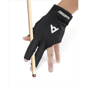 Billiard Pool Glove, Elastic Lycra 3-Finger Billiard Gloves - Breathable Snooker Cue Sport Glove with Durable Silicone Process - Great Pool Glove for Men Women Shooters