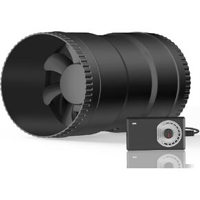 Hon&Guan 3 Inch Inline Marine Bilge Blower Fan with Speed Controller 130 CFM,Water Resistant and Low Noise for Marine Cabin Engine/Boat / 3D Printers/Laser Engravers