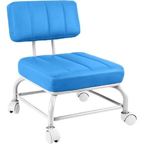 مقعد دوار منخفض البراز مع عجلات دوارة عالمية للمنزل والمكتب والبراز والمتجر والبراز من جلد البولي يوريثان ووسادة عالية الكثافة ورمادي فولاذي in Kuwait