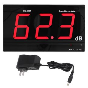 Hilitand Decibel Meter Sound Level Reader 18in LCD Display Classroom Noise Meter Wall Mounted Decibel Reader