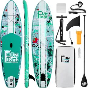 SUP, Paddle Board 11'x33 x6 Wide Inflatable Stand Up Paddle Board with Hand Pump, Leash, Adjustable Paddle for Basic Version, 100L Backpack, All-Round Sup Board