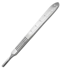 Premium Quality Scalpel Graduated Handle #3, with Ruler/Scale Stainless Steel (Fits Size 9-16 Scalpel Blades)