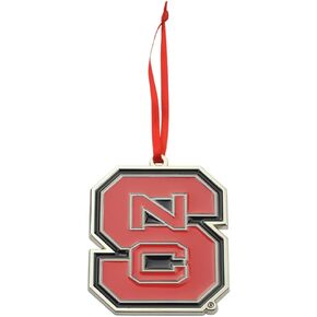 NC State Wolfpack Block S Metal Christmas Ornament