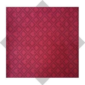 WALIKEN Suited Poker Table Speed Cloth, 108 x 56 Inches Two Tone Poker Cloth with Diamonds Hearts Clubs and Spades Patterns, Dust Proof and Waterproof Poker Cloth for Table (Grey) (Blue)