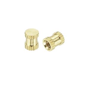 uxcell 100Pcs M2.5x5x3.8mm Knurled Insert Nut, Brass Threaded Insert Embedment Nuts 3D Printing Brass Nuts for 3D Printing Parts Laptop Automotive Plastic Shell