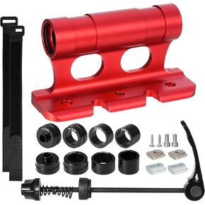Bike Quick Release Fork Mount, Aluminum Alloy Bicycle Front Fork Mount, Thru Axle Carrier Bike Fork Rack Block with 4 Adapters, Car Roof or Trunk Installation Bike Stand Holder for Car Truck Van