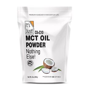 It's Just - MCT Oil Powder with Prebiotic Fiber, 70% C8 + 30% C10, Fast Fuel for Body & Brain Health, Keto Coffee Creamer, Non-GMO, 24oz