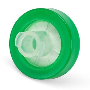 Globe Scientific SF-PES-2213-S Syringe Filter, PES Membrane, 0.22µm Porosity, PP Housing, Sterile, Green, 13mm Diameter, Pack of 50