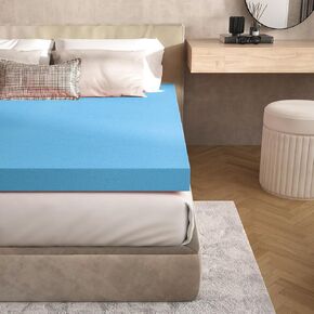 3 Inch High Density Foam Mattress Topper Twin XL in a Box, Bed Topper Twin XL, Plush Feel Pressure Relieving Certi PUR-US Certified Dorm Room Essentials Mattress Pad Pink