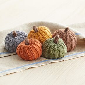 Mini Knit Pumpkins - Set of 12, Fall Pumpkin Decor, Bowl Fillers, Shelf Decor Accents, Fall Wedding Decor, Cozy Gift for Her