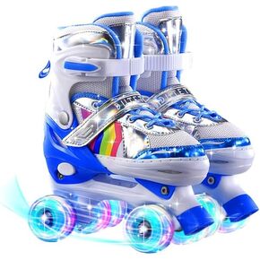 ERNAN Four sizes of adjustable roller skates, all Wheels flash, suitable for boys and girls, Children like, for different ages in Kuwait