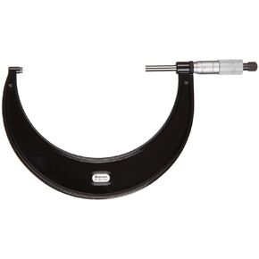 Starrett Outside Micrometer with One-Piece Spindle, Satin Chrome Finish and Tapered Frame - Quick and Easy Adjustment, 1-2" Range, .0001" Graduations - T436.1XFL-2