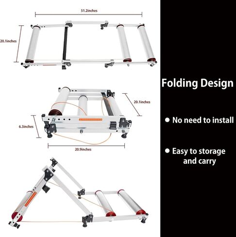 biosp Bike Rollers Foldable Bike Trainer Stand Adjustable Indoor Bicycle Cycling Roller with Resistance for MTB Road Bike Exercise in Saudi Arabia