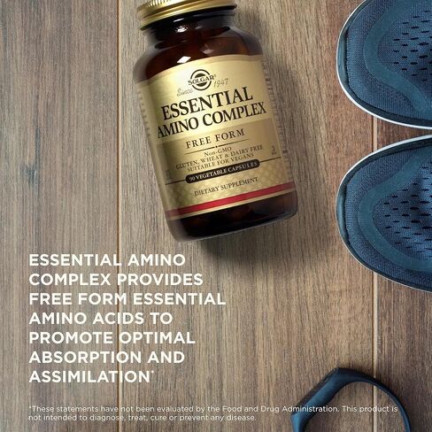 مركب أميني أساسي من سولجار - 90 كبسولة نباتية، عبوة من 2 - غير معدلة وراثيًا، نباتي، خالي من الغلوتين، خالي من منتجات الألبان، كوشير - 180 وجبة إجمالية in Kuwait