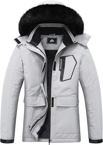 MOERDENG Women's Ski Jacket Waterproof Warm Winter Coat Hooded Snowboarding Jacket Versatile for Hiking & Winter Activities in Kuwait