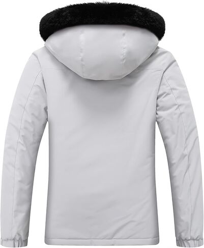 MOERDENG Women's Ski Jacket Waterproof Warm Winter Coat Hooded Snowboarding Jacket Versatile for Hiking & Winter Activities in Kuwait