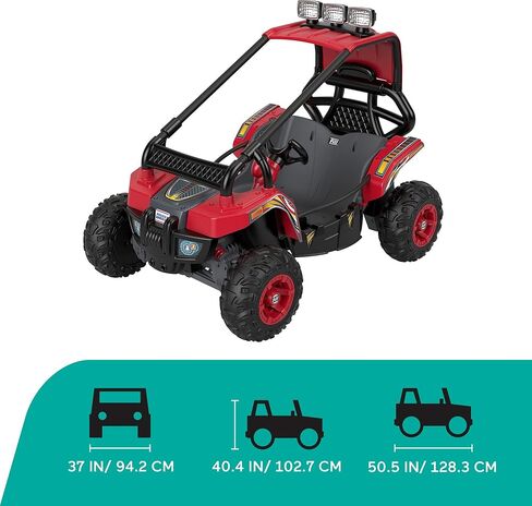 لعبة الركوب باجا تريلستر التي تعمل بالبطارية من باور ويلز، عربة الكثبان الرملية التظاهرية، الجر متعدد التضاريس، لعبة ما قبل المدرسة، مقاعد 2، للأعمار من 3 سنوات فما فوق in Kuwait