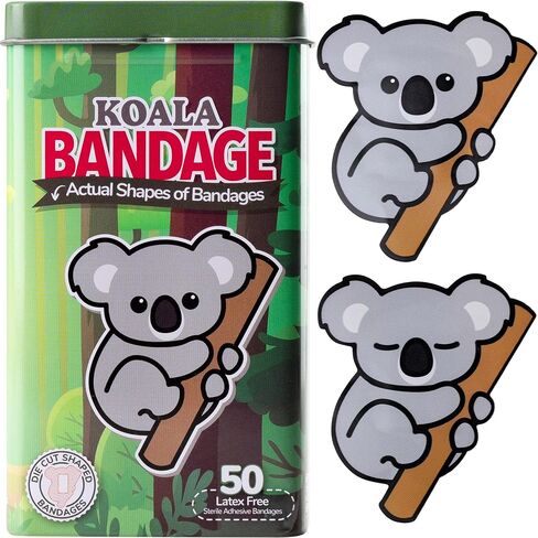 BioSwiss Bandages, Assorted Animal Shaped Variety Self Adhesive Bandage, Latex Free Sterile Wound Care for Kids and Adults, 100 Count in Kuwait