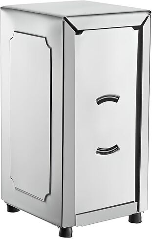 OCS Parts 6-Pack Tall-Fold Two-Sided Napkin Dispenser | Stainless Steel | Holds 150 6" x 13" Tall Fold Napkins | for Home Dining Room Tables, Kitchens, Restaurants, Food Trucks and Delis in Saudi Arabia