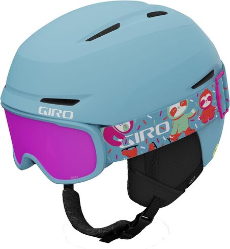 Giro Spur Combo Pack Toddler Ski Helmet - Snowboarding Helmet with Matching Goggles for Kids, Boys, and Girls - Light Harbor Blue XS (48.5-52cm) in Saudi Arabia