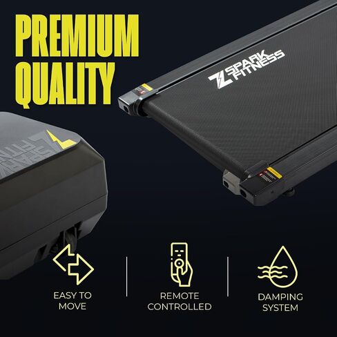 Under Desk Treadmill with Handrail Black, Stay Active with Portable Walking Pad, Compact Walking Pad Treadmill for Office and Home, Easy Assembly Walking Treadmill with 250 lb Weight Capacity in Saudi Arabia