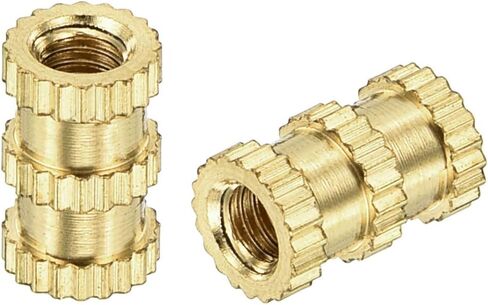 uxcell 200Pcs M5x10x7mm Knurled Insert Nut, Brass Double-Pass Insert Embedment Nuts 3D Printing Brass Nuts for 3D Printing Parts Laptop Automotive Plastic Shell in Saudi Arabia