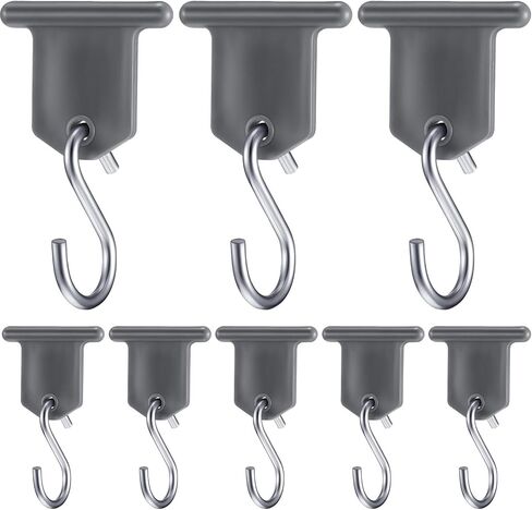 BBTO RV Awning Hooks for Lights Camping Awning Accessory Hangers Plastic Metal S Shaped Gray Hooks Set Camper Light Support Hanger for Camping Tent Indoor Outdoor Decor (14 Pieces) in Saudi Arabia