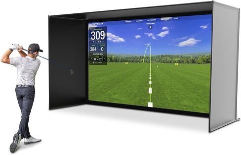 شبكات GoSports Golf Simulator - اختر 10 × 8 قدم أو 14 × 8 قدم - مجموعة كاملة مع إطار ومجموعة شاشة تأثير عالية الدقة in Kuwait