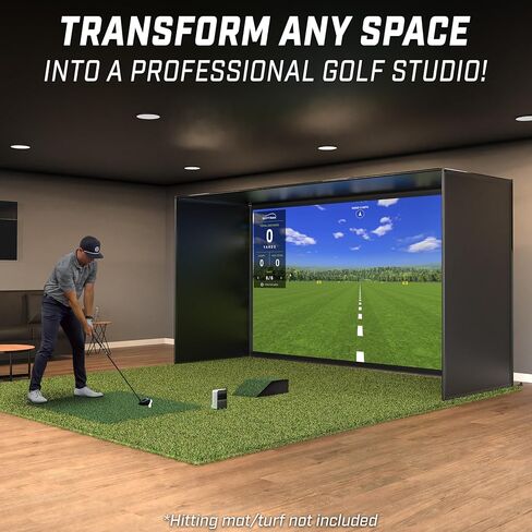 شبكات GoSports Golf Simulator - اختر 10 × 8 قدم أو 14 × 8 قدم - مجموعة كاملة مع إطار ومجموعة شاشة تأثير عالية الدقة in Kuwait