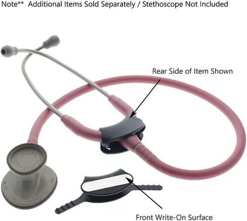 قطعة واحدة من علامة اسم سماعة الطبيب السوداء، علامة تعريف سماعة الطبيب، علامة تعريف شخصية مع ملصقات ملصقات، هدية عملية للممرضات والأطباء والأطباء البيطريين وطلاب الطب ملحقات سماعة الطبيب الطبية in Kuwait