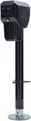 Bastion Distribution Power Tongue Jack | Electric or Manual Operation | A-Frame 3500LB Capacity | 12V | Front LED | for Trailers, Campers, and Boats in Kuwait