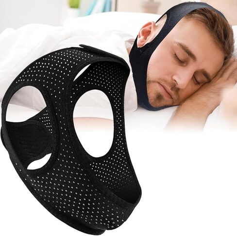 Anti Snoring Devices, Chin Strap for Sleeping, Breathable Stop Snoring Solution, Keep Mouth Closed for Men and Women, Comfortable Sleeping - Q1 in Saudi Arabia