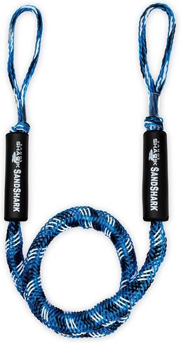 SandShark Premium Anchor Bungee Dock Line. Boat Accessories Anchor Line Absorbs Shock to Anchors and Docks w/Stainless Steel Clip - Black - 7-21ft in Kuwait