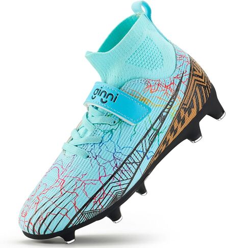GINNI Kids Firm Ground Soccer Cleats Boys Girls Athletic Soccer Shoes Youth Outdoor Football Cleats Lightweight Breathable FG/AG Baseball Cleats Football Boots Shoes for Toddler/Little Kids/Big Kids in Saudi Arabia