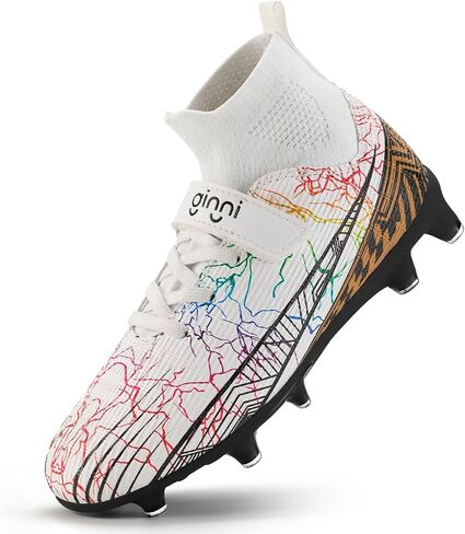 GINNI Kids Firm Ground Soccer Cleats Boys Girls Athletic Soccer Shoes Youth Outdoor Football Cleats Lightweight Breathable FG/AG Baseball Cleats Football Boots Shoes for Toddler/Little Kids/Big Kids in Saudi Arabia