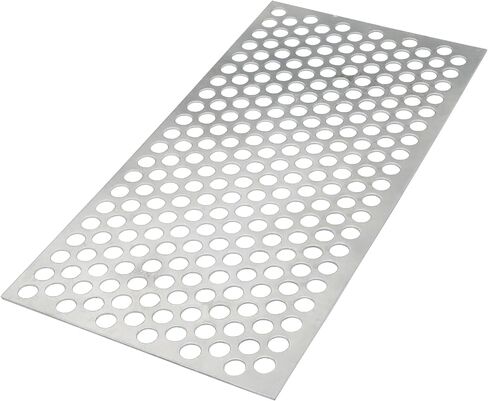 Xadnitu 1 قطعة صفائح معدنية مثقوبة من الألومنيوم مقاس 11.7 بوصة × 5.9 بوصة × 0.06 بوصة (1.52 مم) ألواح شبكية من الألومنيوم شاشة شبكية معدنية مزخرفة مع فتحات 0.4 بوصة للتهوية والتدخين in Kuwait