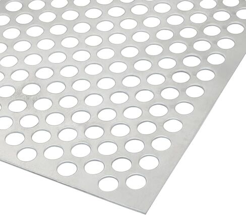 Xadnitu 1 قطعة صفائح معدنية مثقوبة من الألومنيوم مقاس 11.7 بوصة × 5.9 بوصة × 0.06 بوصة (1.52 مم) ألواح شبكية من الألومنيوم شاشة شبكية معدنية مزخرفة مع فتحات 0.4 بوصة للتهوية والتدخين in Kuwait